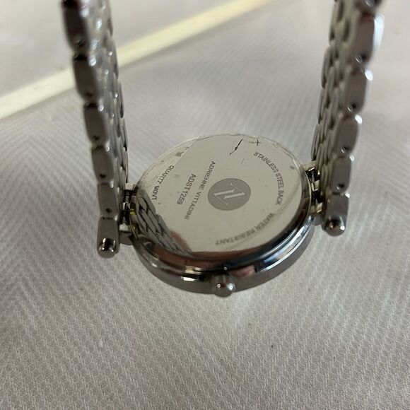 ADRIENNE VITTADINI PLATINUM TONE WATCH ADST1259 FTL-12-047 - Picture 3 of 6
